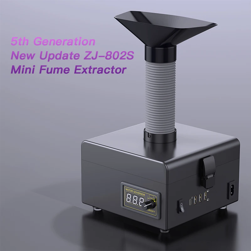 Electronics Repair Training - ZJ-802S novo extrator de fumaça desktop