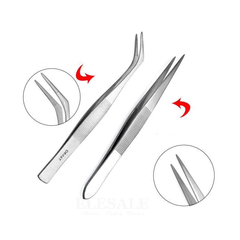 Electronics Repair Training - Pinça de aço inoxidável, coisas pequenas